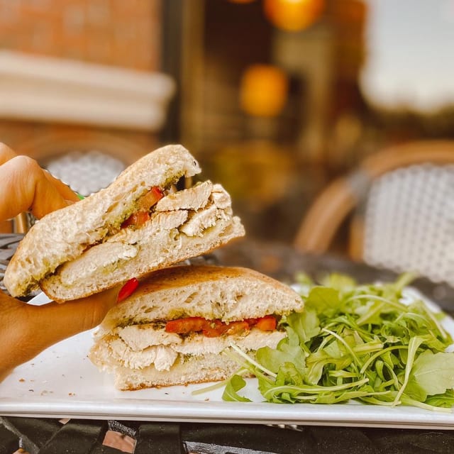 CHICKEN PESTO SANDWICH + A TO-GO COKE.