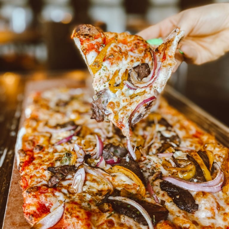 Steak & Gorgonzola Pizza.