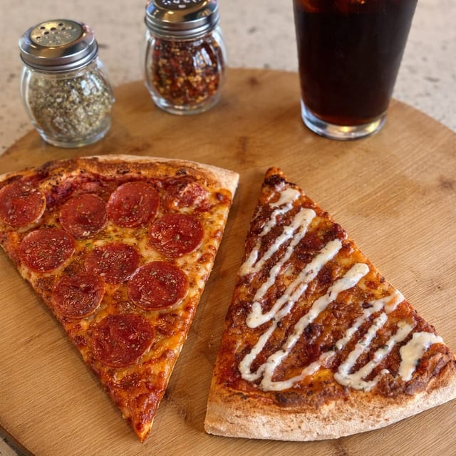 TWO SLICES + TO-GO COKE.